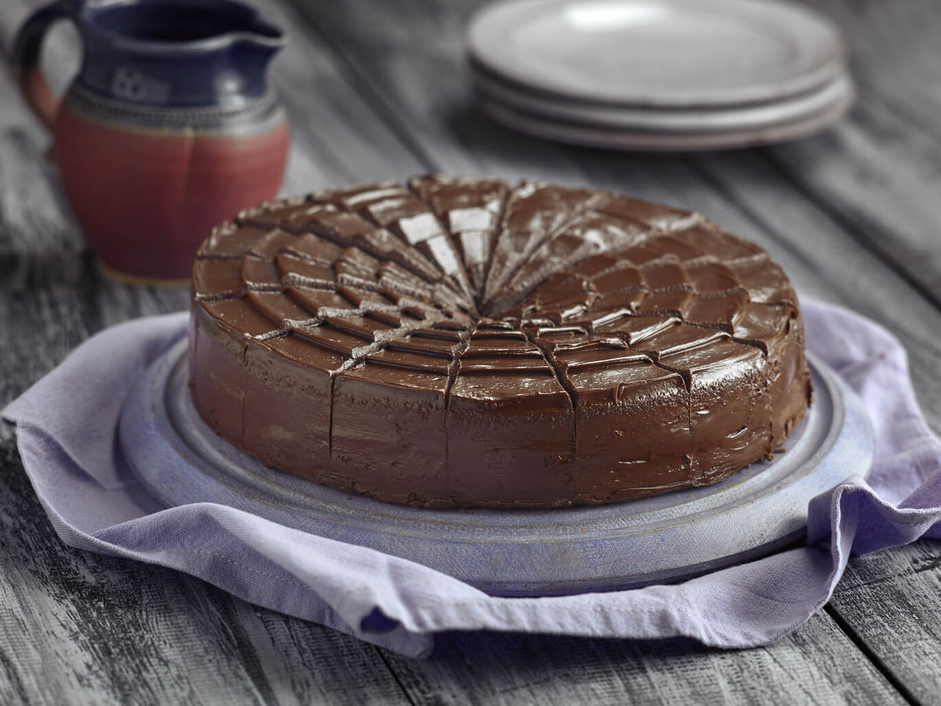 Chocolate Fudge Gateau Cut