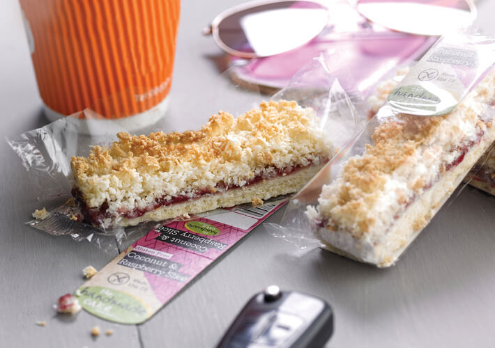 Gluten Free Coconut & Raspberry Slice (Frozen Wrapped Bars)