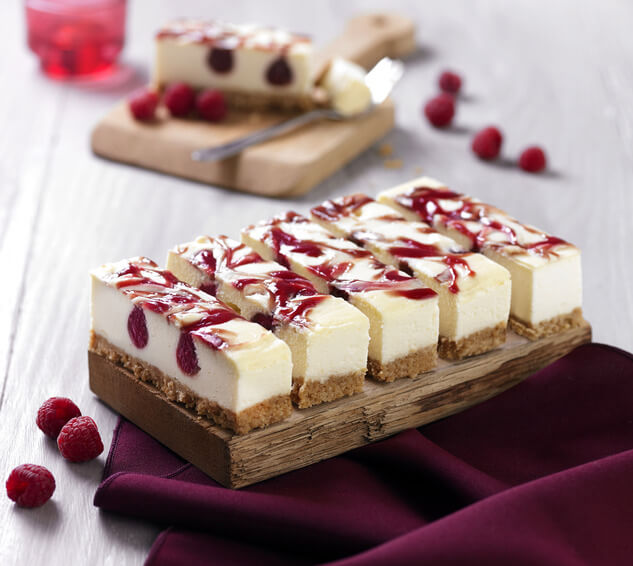 Gluten Free Vanilla & Raspberry Swirl Cheesecake