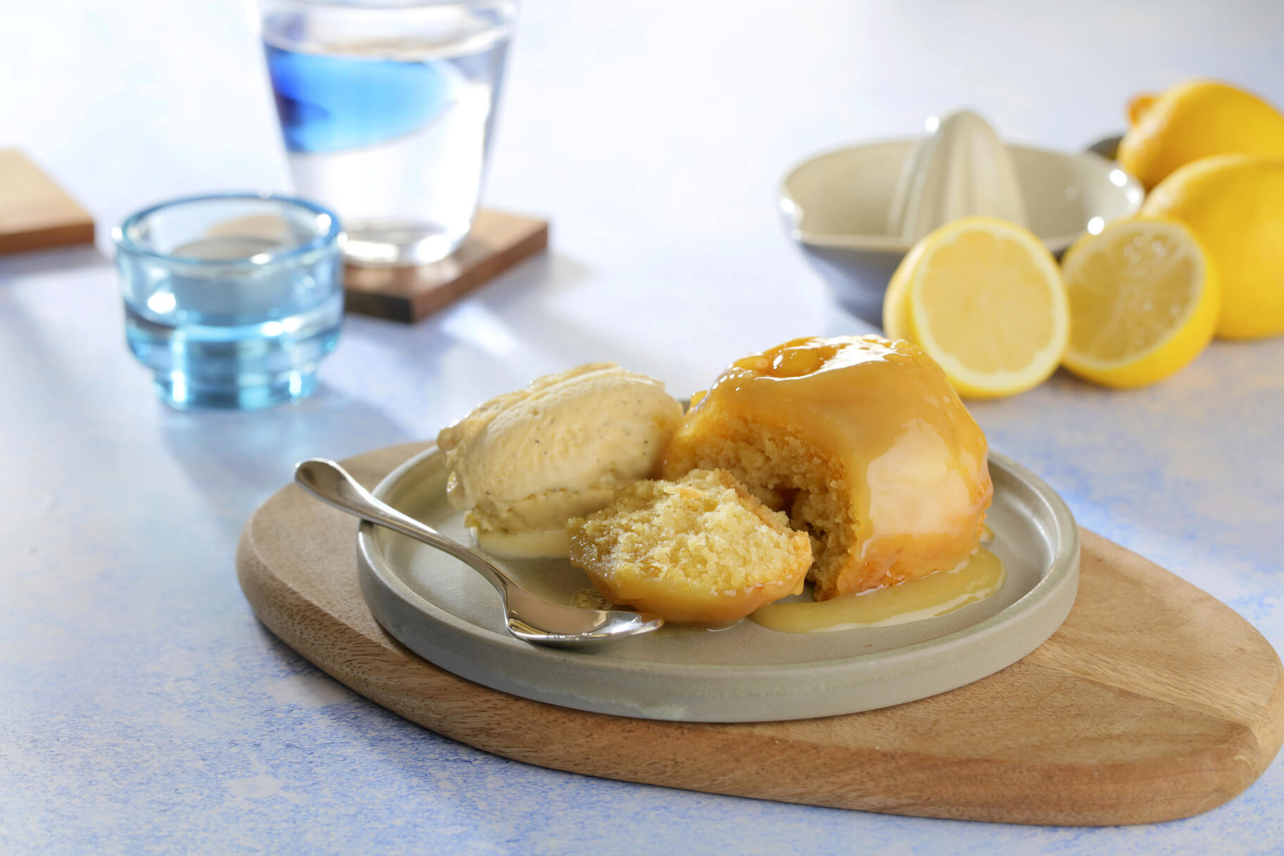 Lemon Curd Sponge Pudding