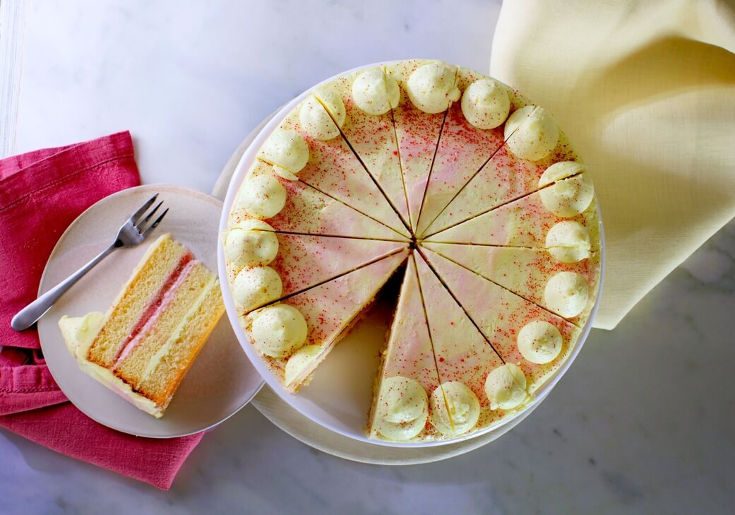 Rhubarb & Custard Cake