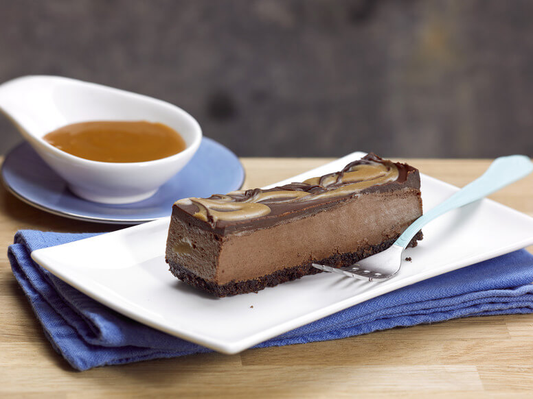 Vegan Chocolate & Salted Caramelised Biscuit Cheesecake