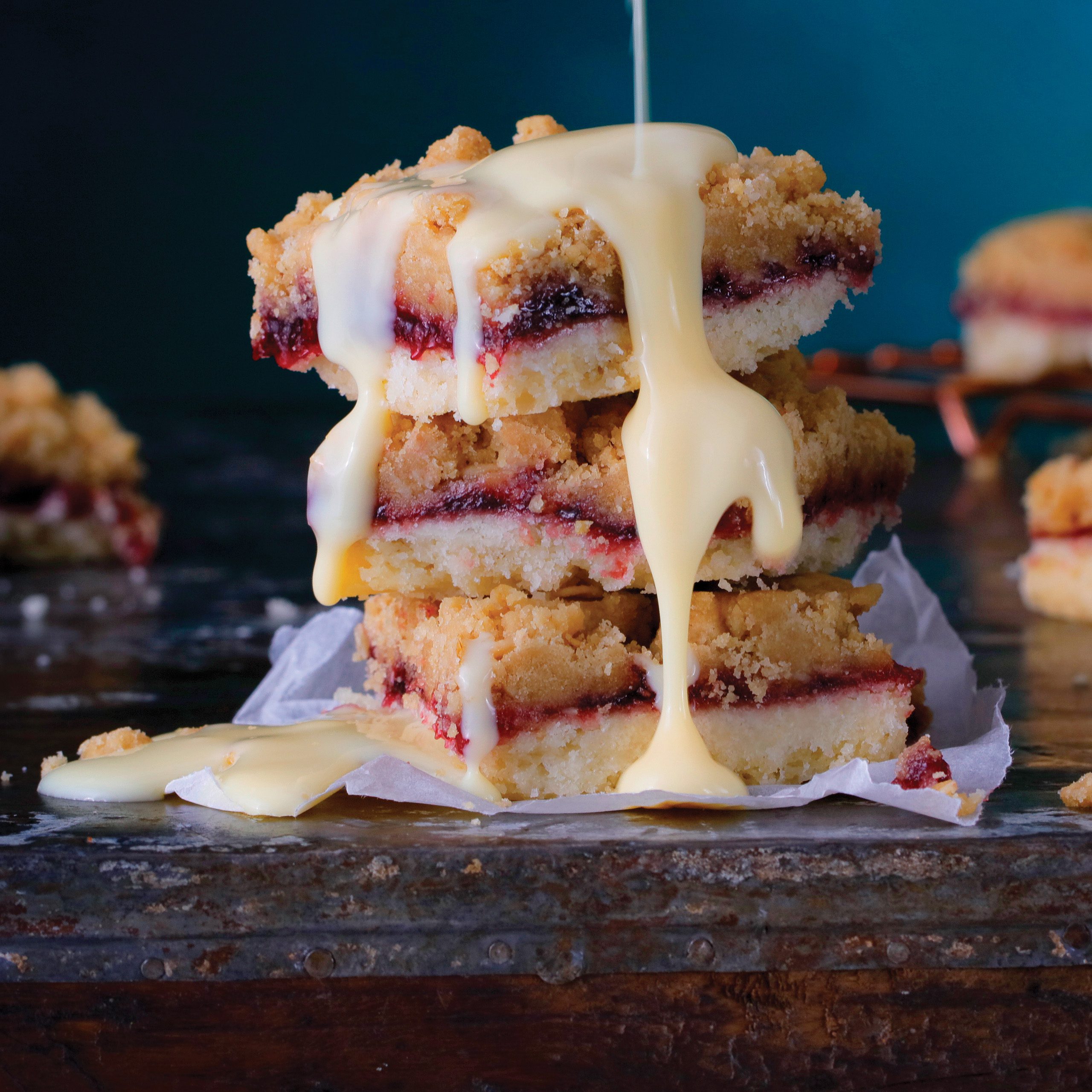 Gluten Free & Vegan Blackcurrant Crumble Slice