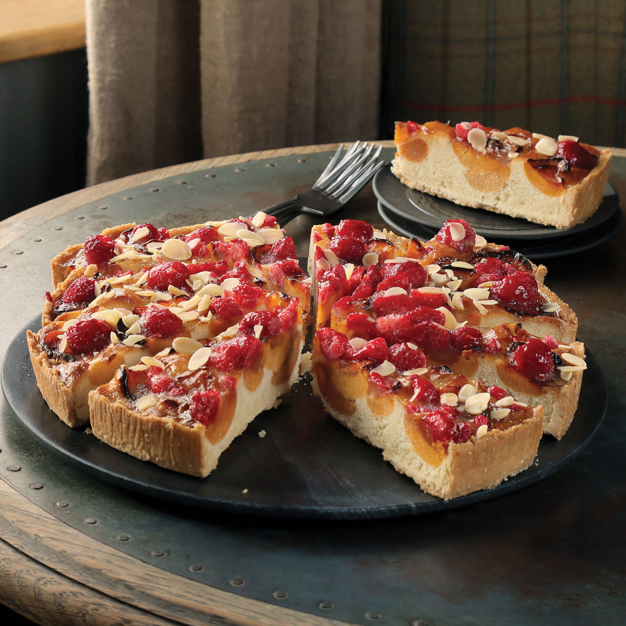 Apricot & Raspberry Frangipane Tart