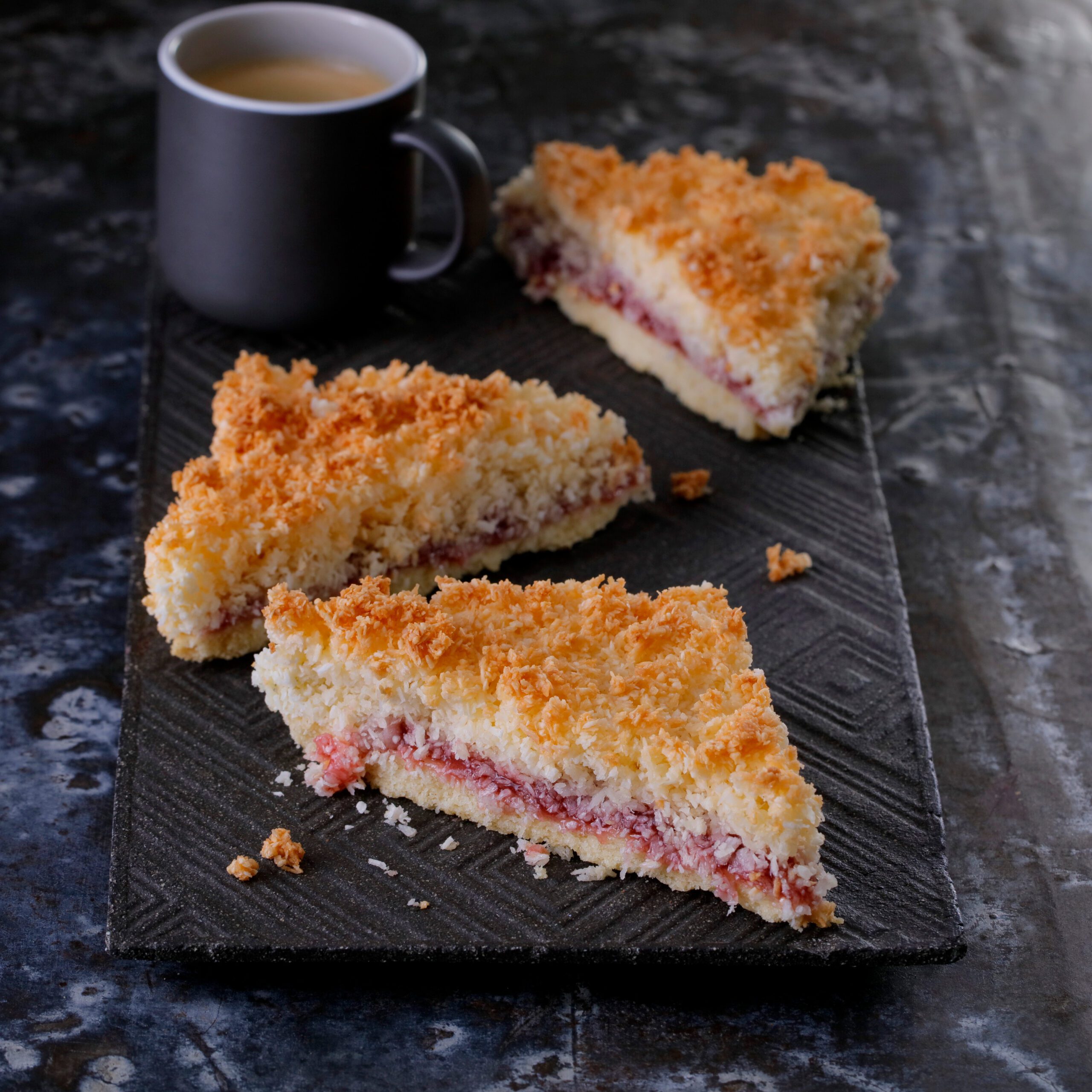 Raspberry & Coconut Slice