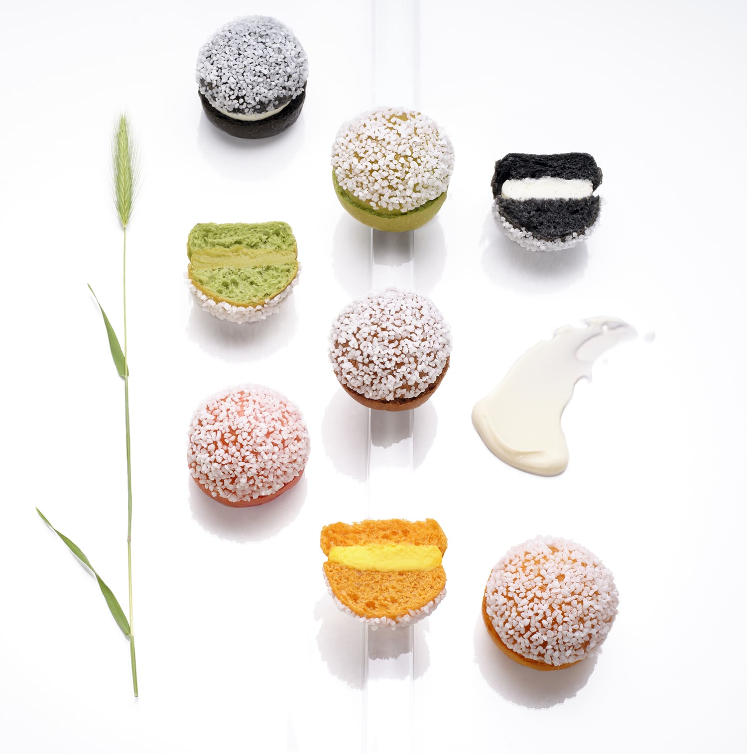 mini tropéziennes colorées melle desserts